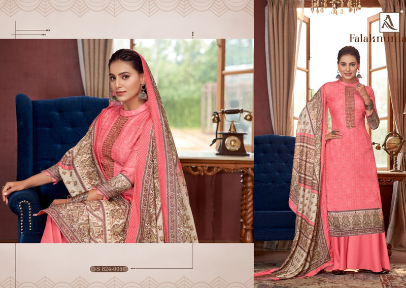 Alok Suit Falaknuma Pure Wool Pashmina Digital Print Heavy Embroidered Salwar Suit