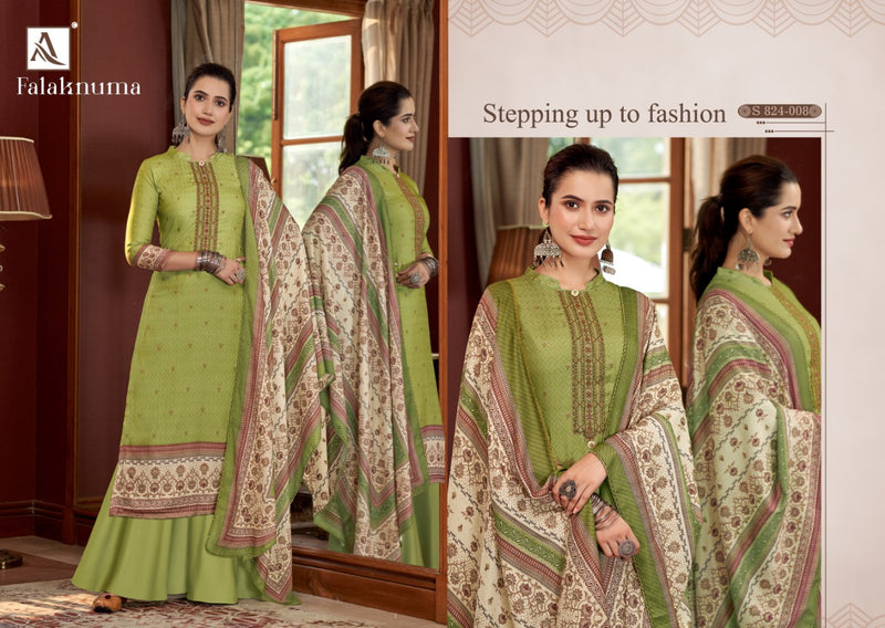 Alok Suit Falaknuma Pure Wool Pashmina Digital Print Heavy Embroidered Salwar Suit