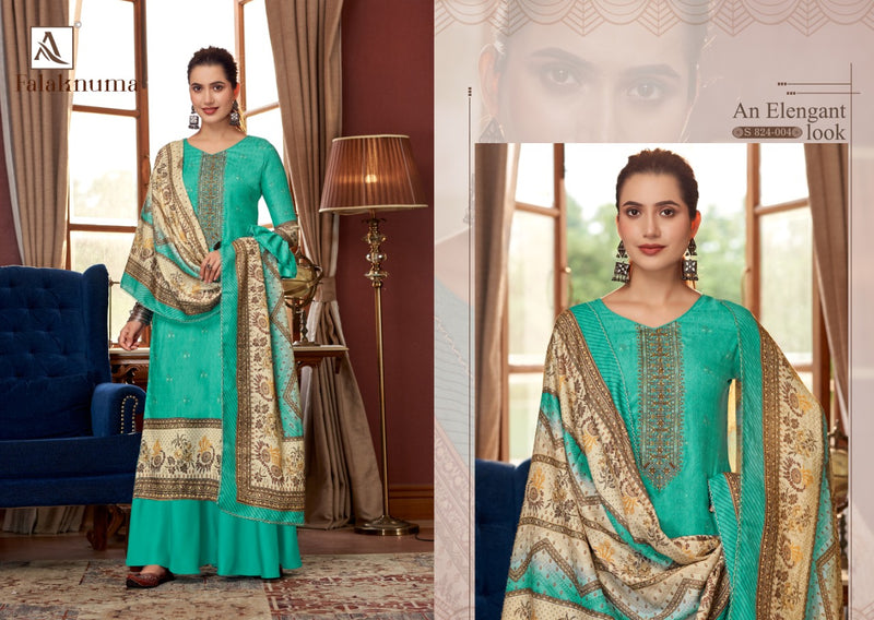 Alok Suit Falaknuma Pure Wool Pashmina Digital Print Heavy Embroidered Salwar Suit