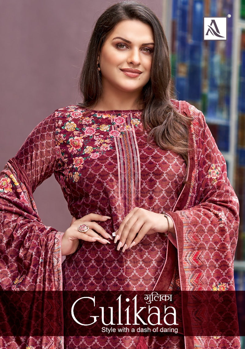 Alok Suit Gulikaa Viscose Vetlvet Print Launches Its New Designer Suits