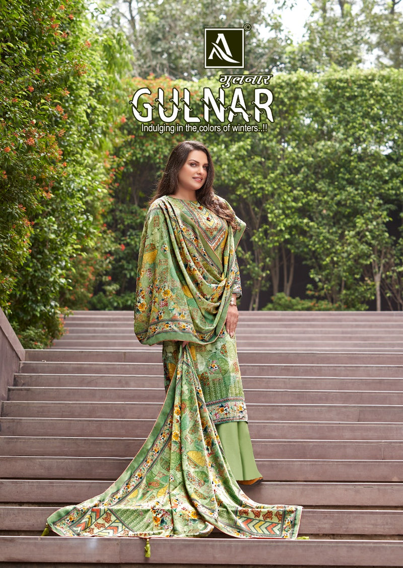 Alok Suit Gulnar Pure Viscose Velvet Digital Print With Swarovski Diamond Salwar Suit