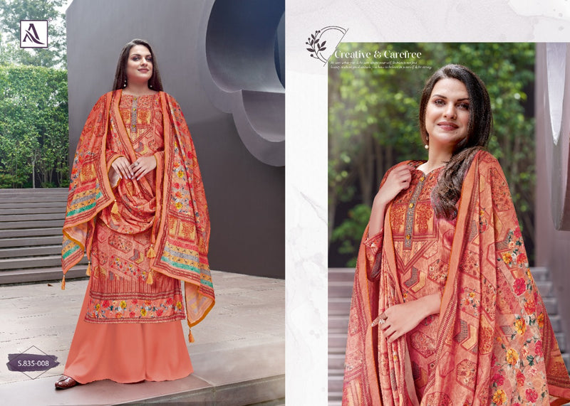 Alok Suit Gulnar Pure Viscose Velvet Digital Print With Swarovski Diamond Salwar Suit