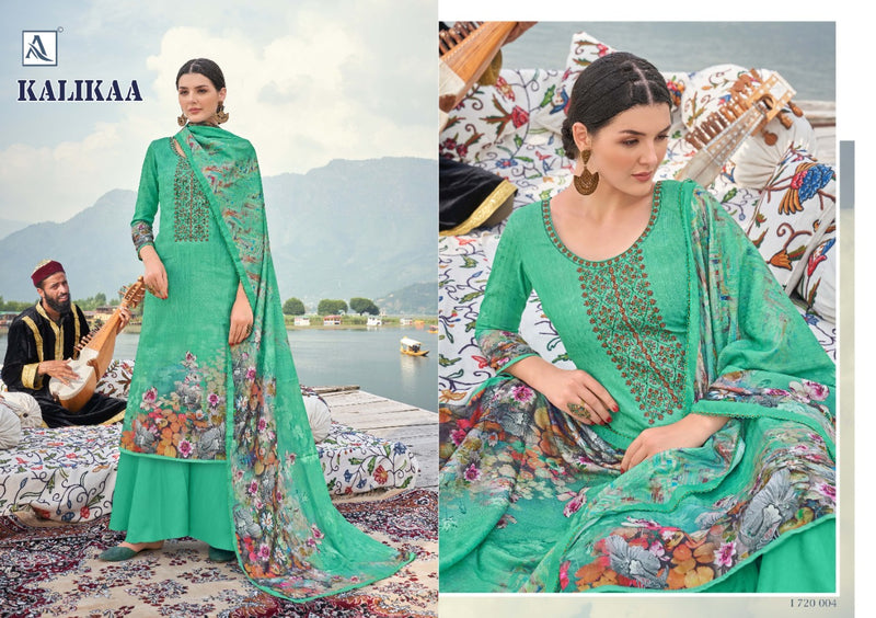 Alok Suit Kalikaa Pashmina Print With Embroidery Work