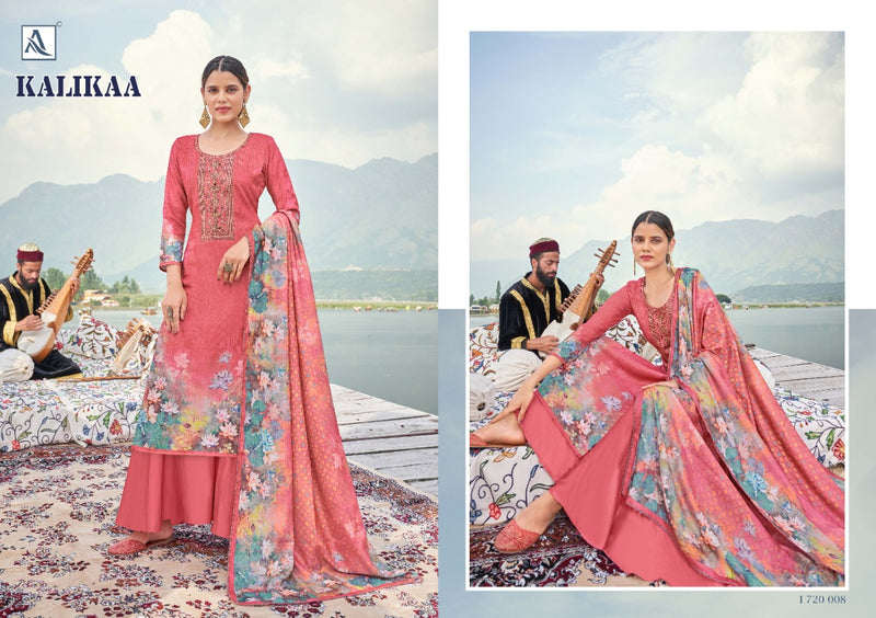 Alok Suit Kalikaa Pashmina Print With Embroidery Work