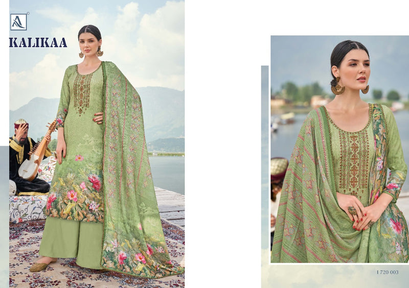 Alok Suit Kalikaa Pashmina Print With Embroidery Work