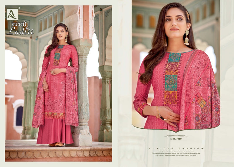 Alok Suit Ladlii Pure Jam Cotton Digital Print Fancy Embroidery Work Salwar Suit