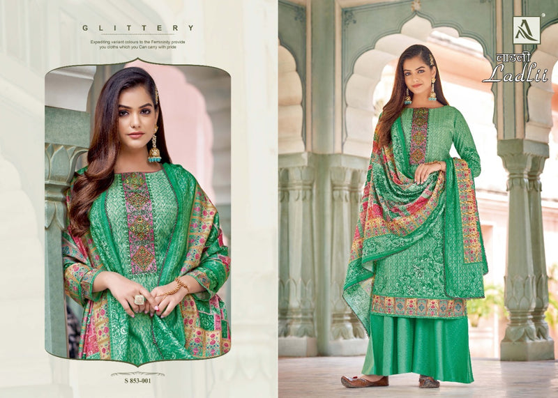Alok Suit Ladlii Pure Jam Cotton Digital Print Fancy Embroidery Work Salwar Suit