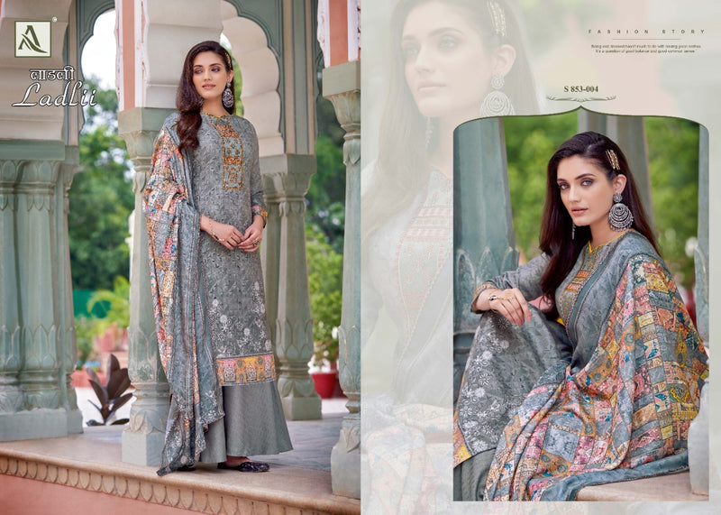Alok Suit Ladlii Pure Jam Cotton Digital Print Fancy Embroidery Work Salwar Suit