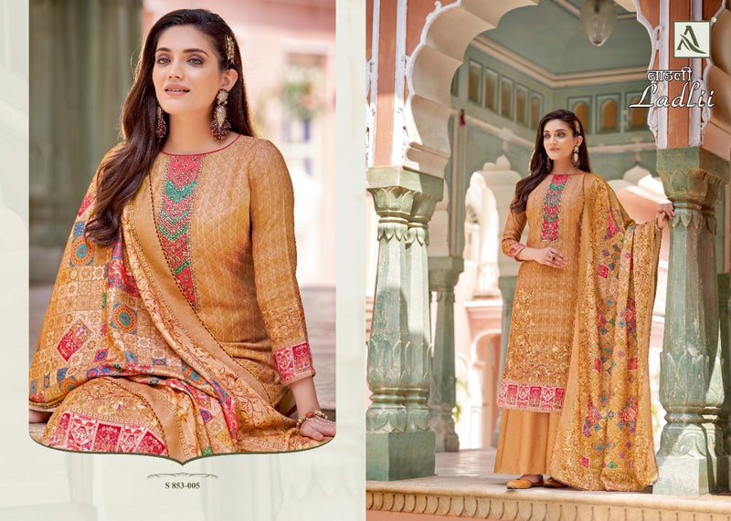 Alok Suit Ladlii Pure Jam Cotton Digital Print Fancy Embroidery Work Salwar Suit
