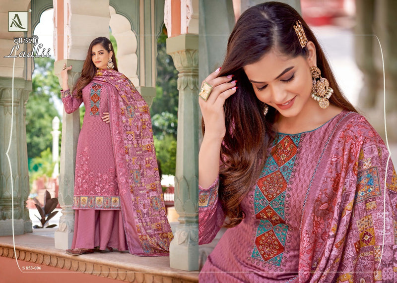 Alok Suit Ladlii Pure Jam Cotton Digital Print Fancy Embroidery Work Salwar Suit