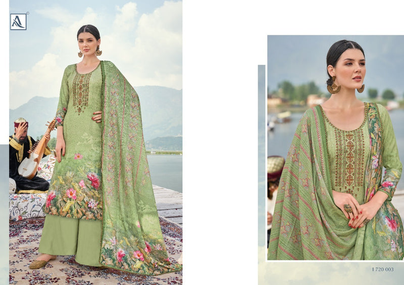 Alok Suit Nalinii Pure Jam Cotton Digital Print Fancy Embroidered Work Salwar Kameez