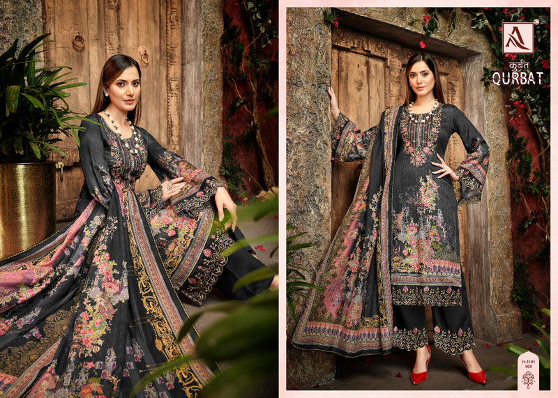 Alok Suit Qurbat Vol 8 Zam Cotton Digital Printed Fancy Embroidery Work Salwar Suit