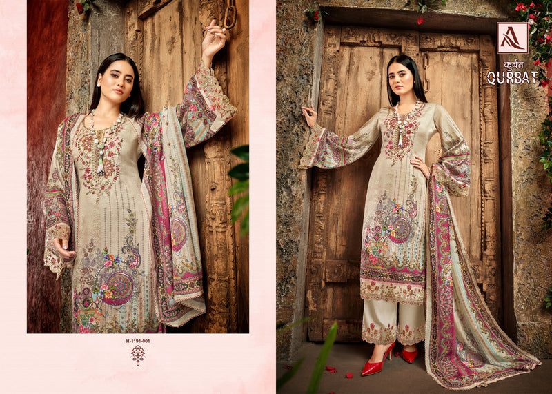 Alok Suit Qurbat Vol 8 Zam Cotton Digital Printed Fancy Embroidery Work Salwar Suit