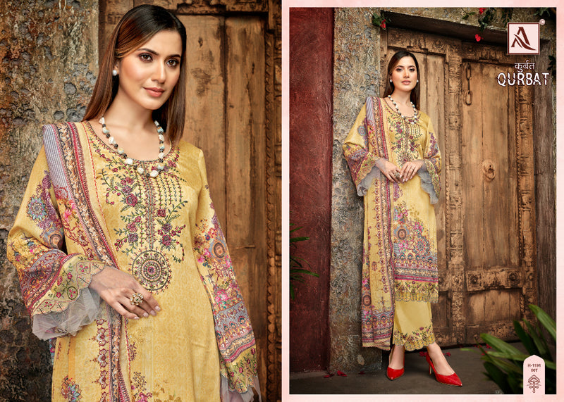 Alok Suit Qurbat Vol 8 Zam Cotton Digital Printed Fancy Embroidery Work Salwar Suit