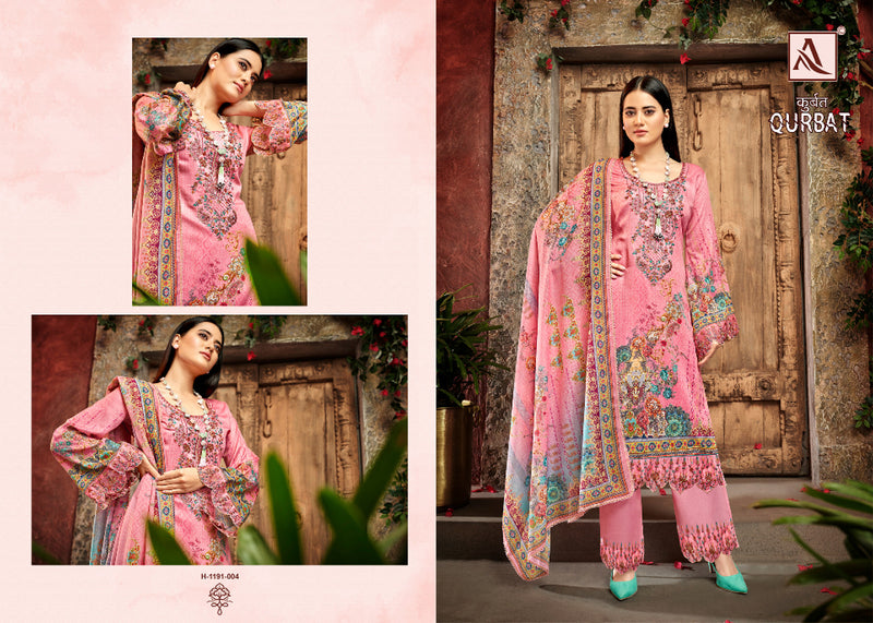 Alok Suit Qurbat Vol 8 Zam Cotton Digital Printed Fancy Embroidery Work Salwar Suit