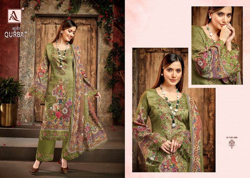Alok Suit Qurbat Vol 8 Zam Cotton Digital Printed Fancy Embroidery Work Salwar Suit