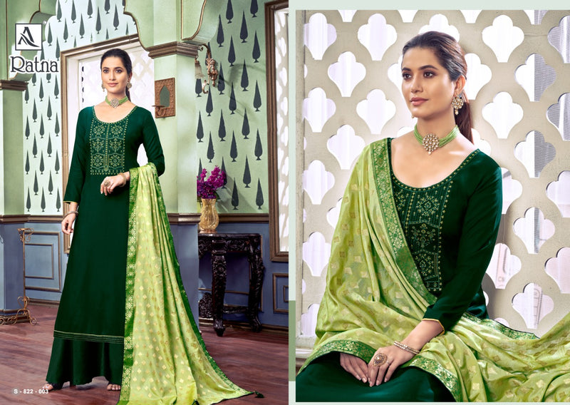 Alok Suit Ratna Viscose Rayon Dyed With Embroidery Work Suit
