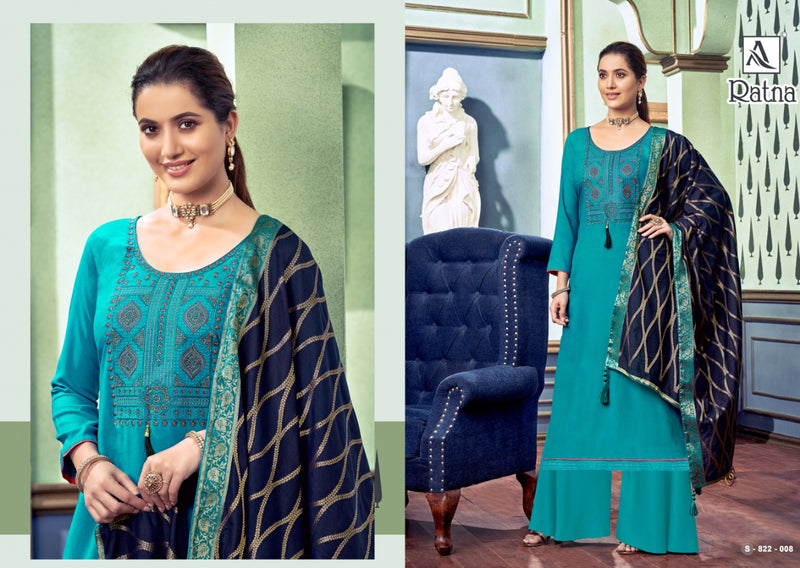 Alok Suit Ratna Viscose Rayon Dyed With Embroidery Work Suit