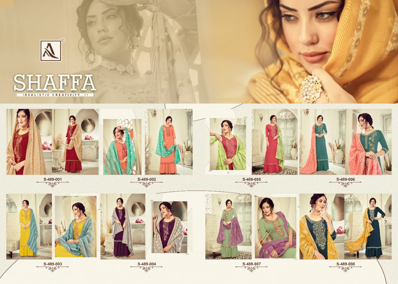 Alok Suit Shaffa Pure Jam Cotton Fancy Embroidered Work Salwar Kameez