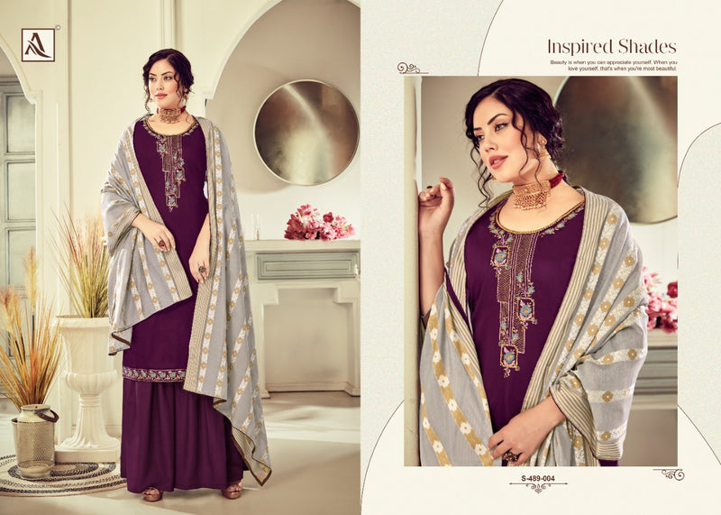 Alok Suit Shaffa Pure Jam Cotton Fancy Embroidered Work Salwar Kameez