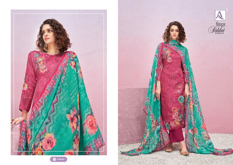 Alok Suit Siddat Pure Jam Cotton Digital Print Exclusive Zari Work Salwar Kameez