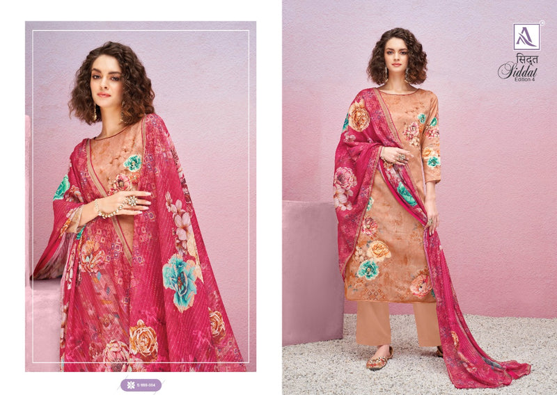 Alok Suit Siddat Pure Jam Cotton Digital Print Exclusive Zari Work Salwar Kameez