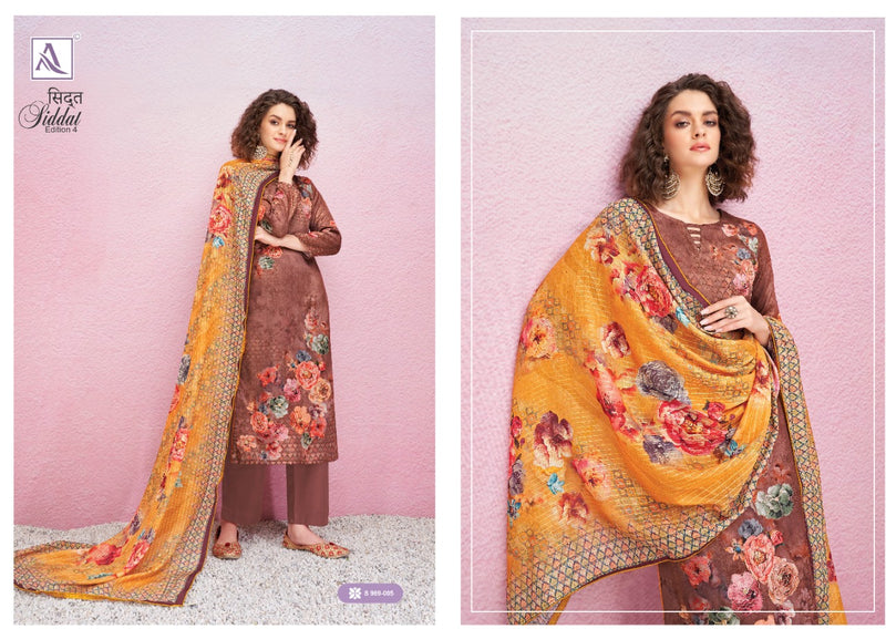 Alok Suit Siddat Pure Jam Cotton Digital Print Exclusive Zari Work Salwar Kameez