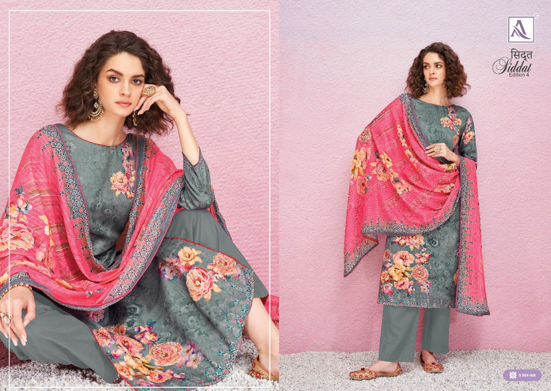 Alok Suit Siddat Pure Jam Cotton Digital Print Exclusive Zari Work Salwar Kameez