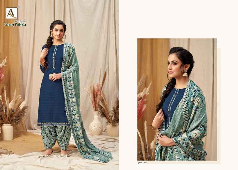 Alok Suit Tarang Patiyala Pashmina Fancy Salwar Suit