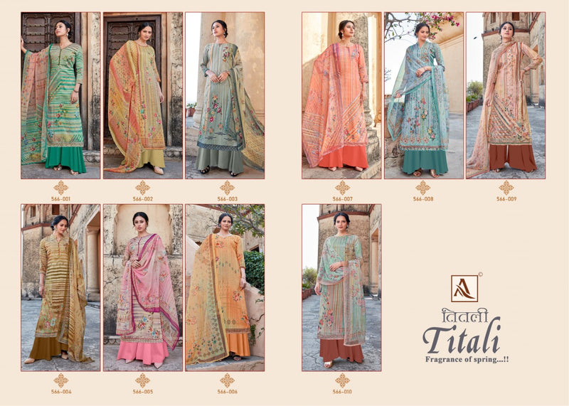 Alok Suit Titali Jam Satin Digital Print Swarovski Diamond Work Salwar Suits