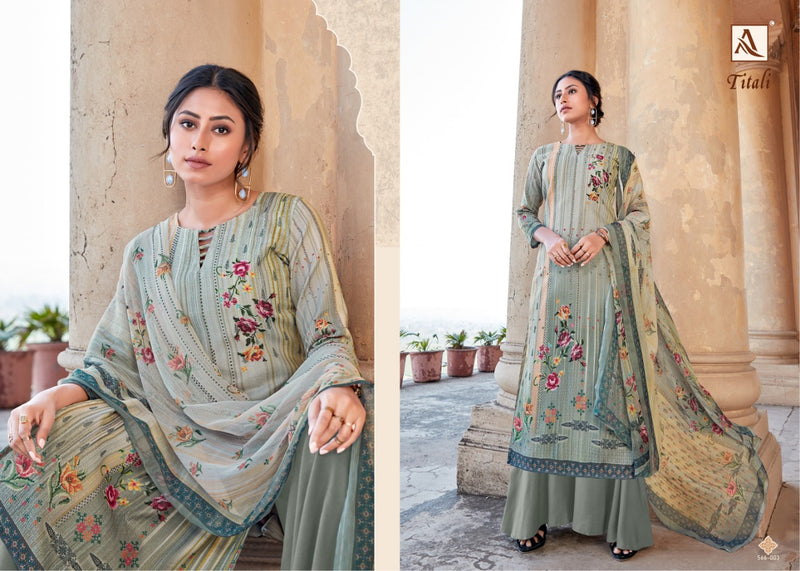 Alok Suit Titali Jam Satin Digital Print Swarovski Diamond Work Salwar Suits