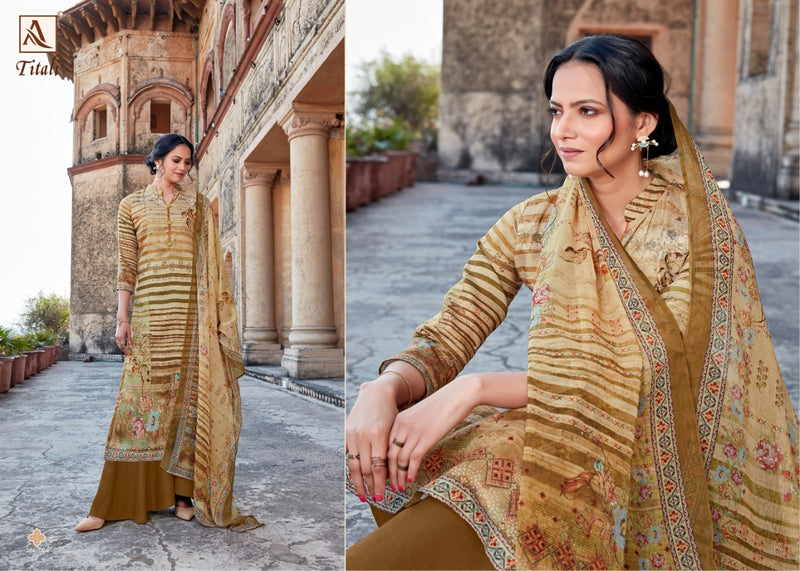 Alok Suit Titali Jam Satin Digital Print Swarovski Diamond Work Salwar Suits