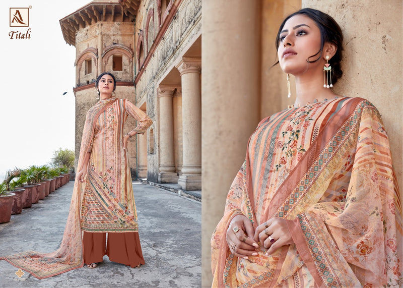 Alok Suit Titali Jam Satin Digital Print Swarovski Diamond Work Salwar Suits