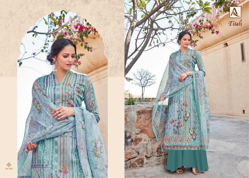 Alok Suit Titali Jam Satin Digital Print Swarovski Diamond Work Salwar Suits