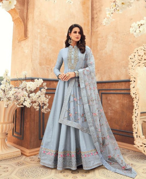 Amirah Designer Launch Akiraa Dola Silk With Heavy Embroidery And Handwork Designer Wedding Wear Salwar Kameez