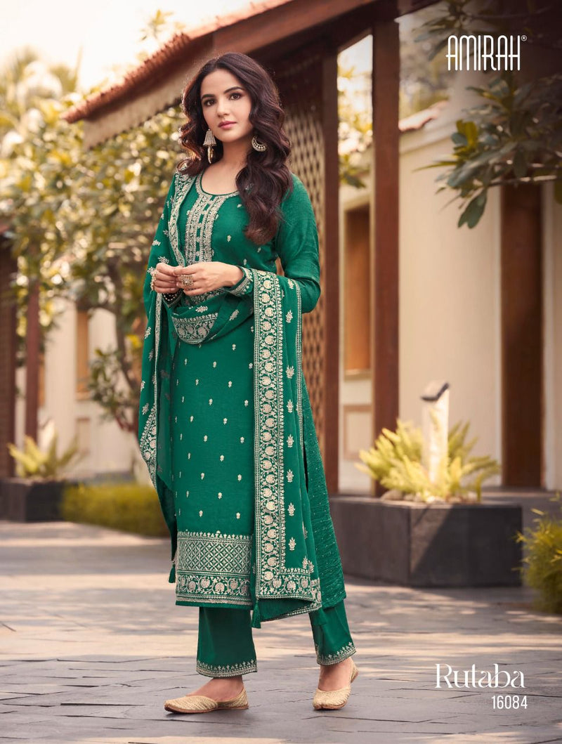 Amirah Rutaba Heavy Dola Silk With Embroidered Work Salwar Suit