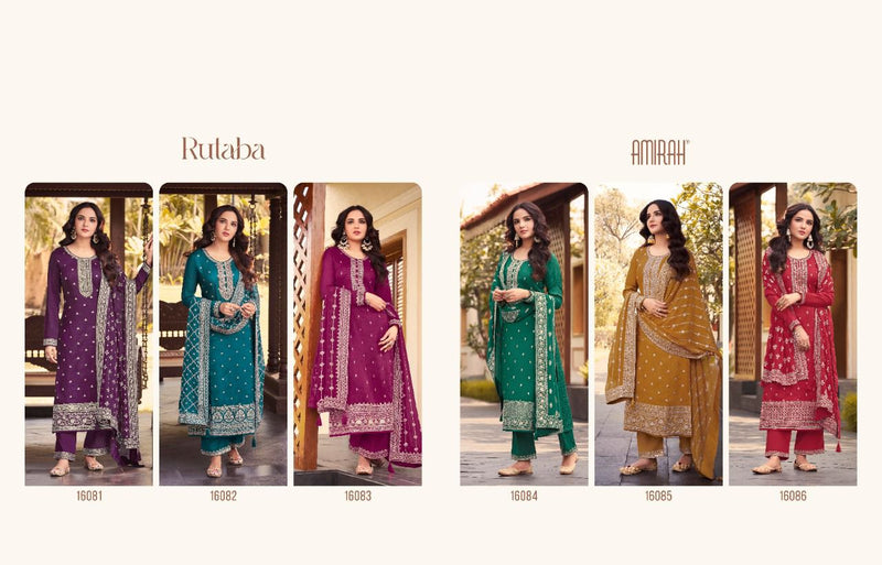 Amirah Rutaba Heavy Dola Silk With Embroidered Work Salwar Suit