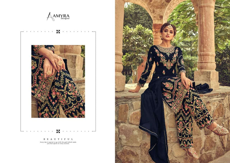 Amyra Designer First Look Vol 2 Georgette With Heavy Embroidery Diamond Work Sawlar Suit