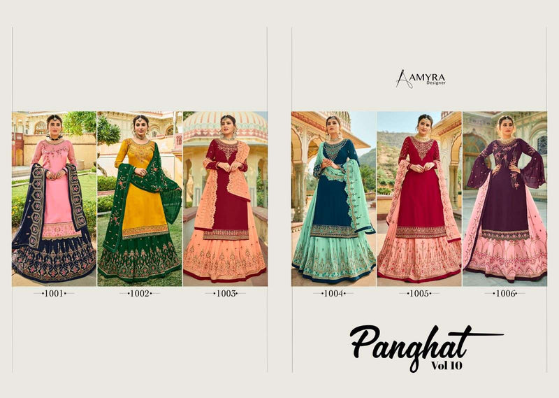 Amyra Designer Panghat Vol 10 Blooming Georgette With Heavy Diamond Work