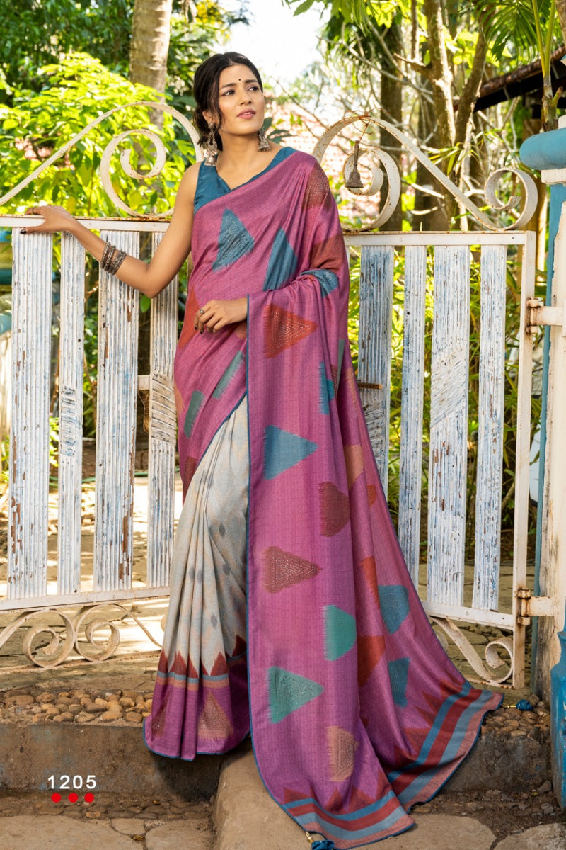 Angarika Launch By Magic Bobby Silk Fancy Printed Exclusive Designer Fancy Wear Sarees