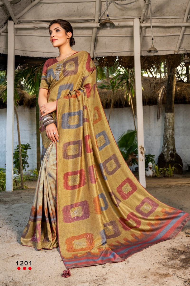 Angarika Launch By Magic Bobby Silk Fancy Printed Exclusive Designer Fancy Wear Sarees