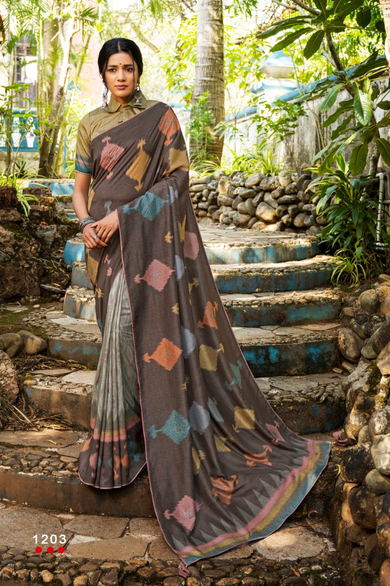 Angarika Launch By Magic Bobby Silk Fancy Printed Exclusive Designer Fancy Wear Sarees