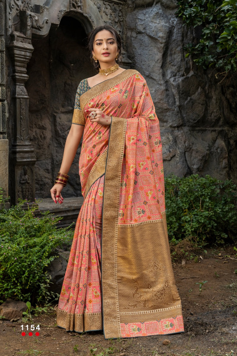 Angarika Presents By Bubble Silk Gadwal Designer Fancy Traditional Wear Exclusive Casual Wear Sarees