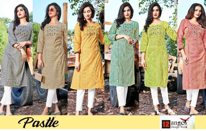Angle Pestle Cotton Casual Wear Kurti