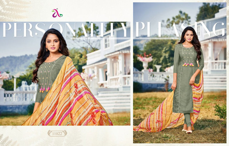 Angroop Next Dairy Milk Vol 35 Chanderi Cotton Casual Wear Salwar Suit