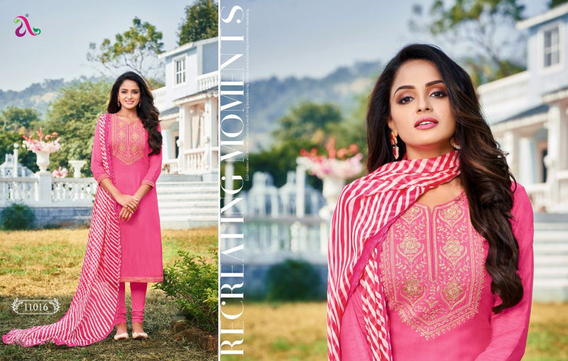Angroop Next Dairy Milk Vol 35 Chanderi Cotton Casual Wear Salwar Suit