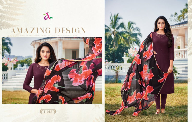 Angroop Next Dairy Milk Vol 35 Chanderi Cotton Casual Wear Salwar Suit