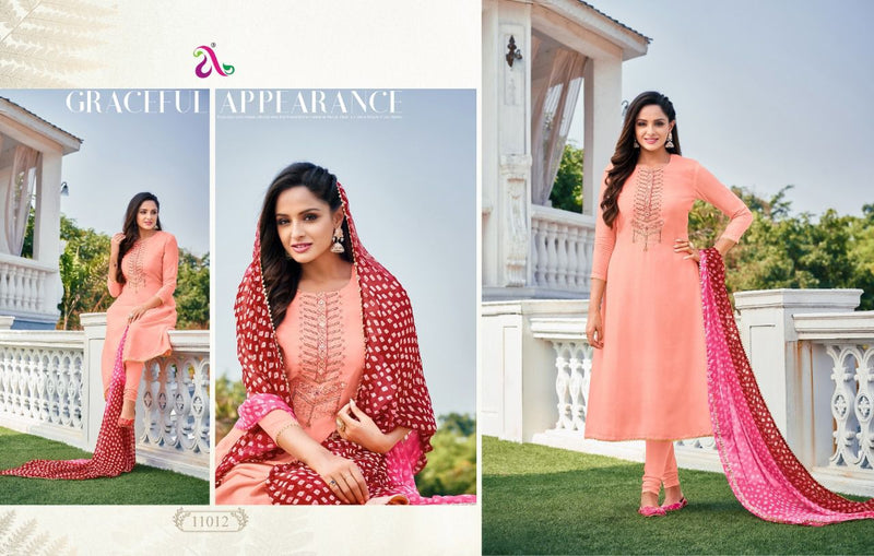 Angroop Next Dairy Milk Vol 35 Chanderi Cotton Casual Wear Salwar Suit