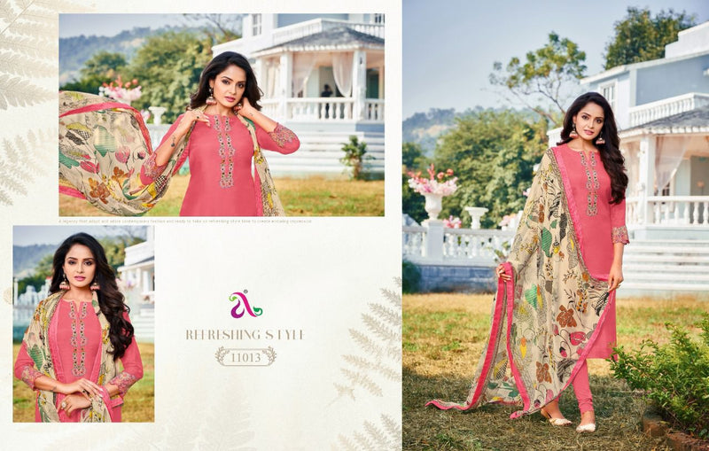 Angroop Next Dairy Milk Vol 35 Chanderi Cotton Casual Wear Salwar Suit