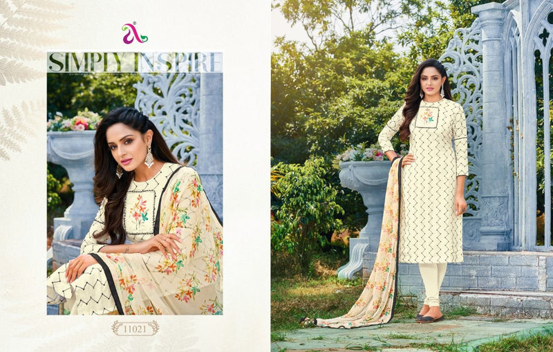 Angroop Next Dairy Milk Vol 35 Chanderi Cotton Casual Wear Salwar Suit